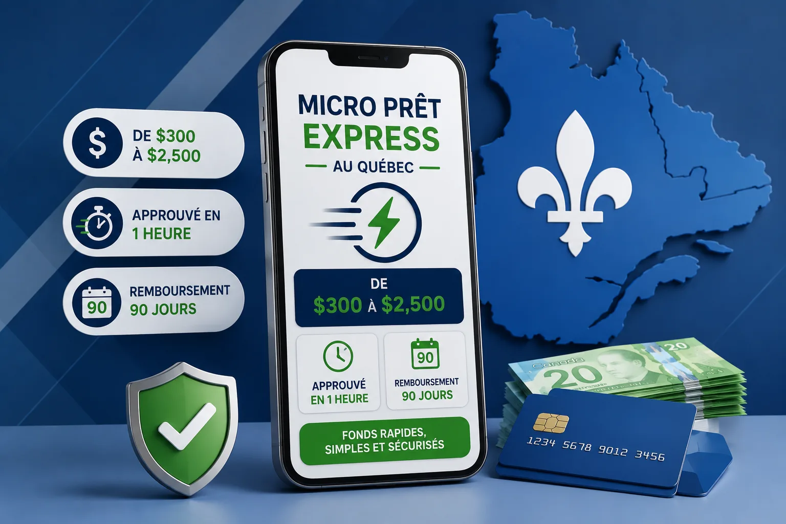 Micro prêt express au Québec - demande en ligne en 10 minutes